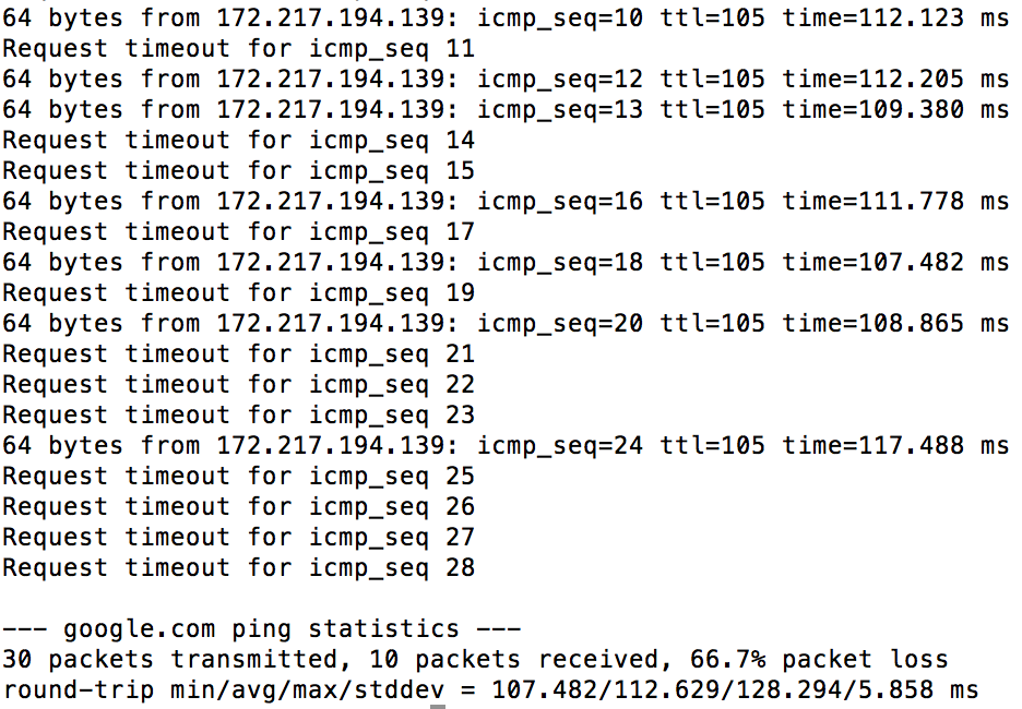 bagiolol's tweet photo. @FirstMediaCares min, koneksi luar negri sangat lambat, udah coba 3x reset router, ping time ke google > 100 ms, packet loss 35-70℅, id pel 10689812, thanks https://t.co/hiJf7Fvtq8