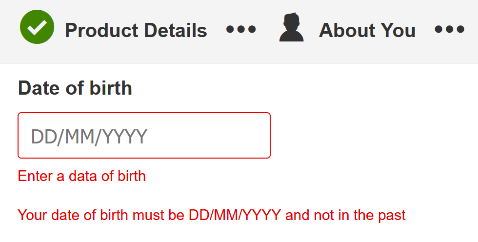 Jaz_Beei's tweet photo. @ShitUserStory Success!
As a...
– new user
I want to...
– enter a birthday that is not in the past
So that...
– sign up to Vodafone without error

#userexperience #userstory #CustomerExperience https://t.co/CUCavxFqgY