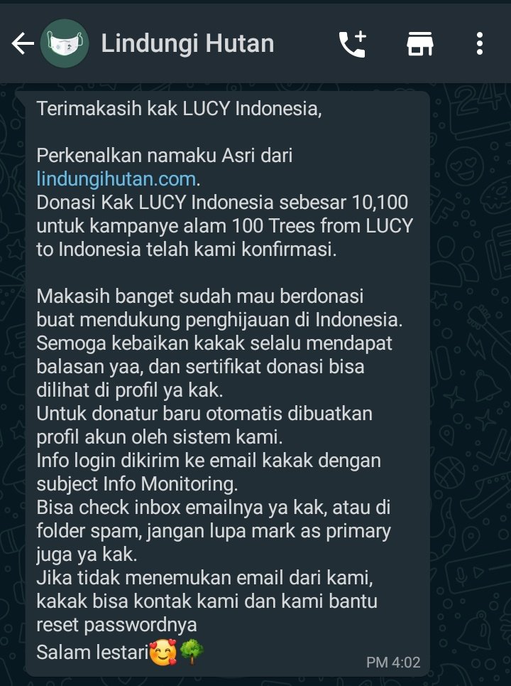 LUCY INDONESIA INSIDE HERO COMEBACK! on Twitter "Contoh donasi