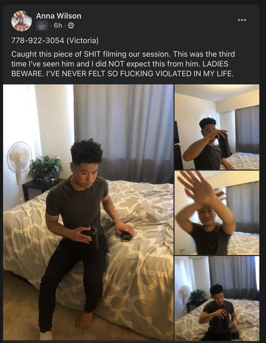 Watch out ladies. This guy secretly films during sessions.   778-922-3054 https://t.co/QUusVM5XRV<a href="/tag/xhamster"class="tags"><span>#xhamster</span></a>