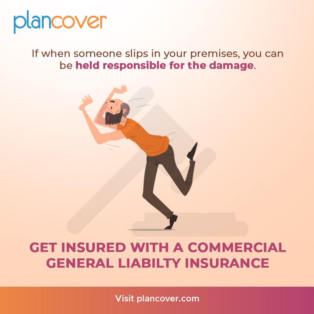 PlanCover's tweet image. A commercial general liability insurance is a must if you have third party vendors coming in to your premises on  daily basis. An accidental slip, can make you pay lacks of money in a lawsuit.

Learn more at zcu.io/0Yd8 

#CommercialGeneralLiability #plancover