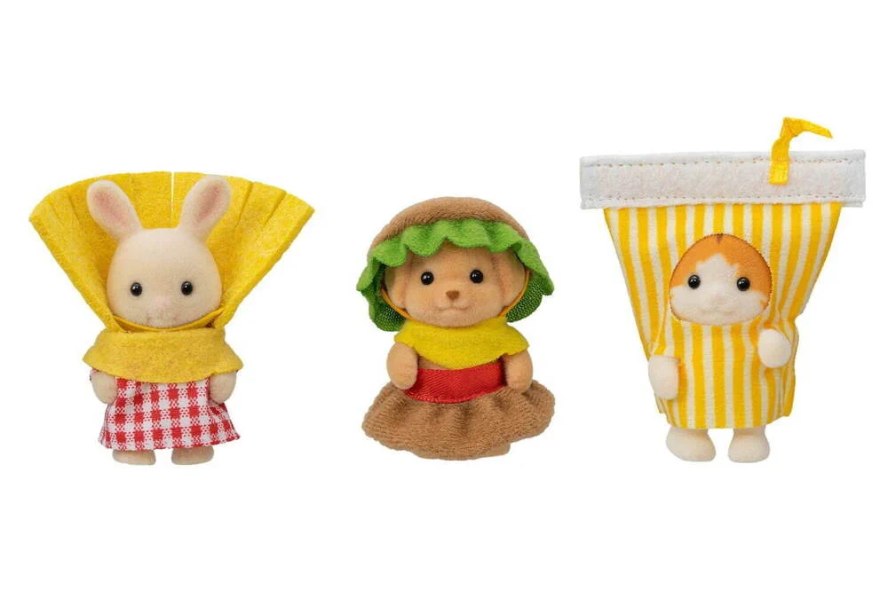 シルバニアファミリー史上初！ハンバーガーコスチュームの赤ちゃんトリオが可愛すぎる！！