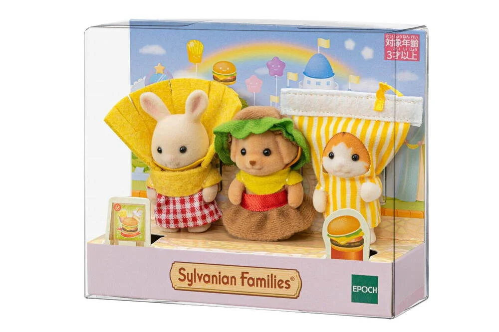 シルバニアファミリー史上初！ハンバーガーコスチュームの赤ちゃんトリオが可愛すぎる！！