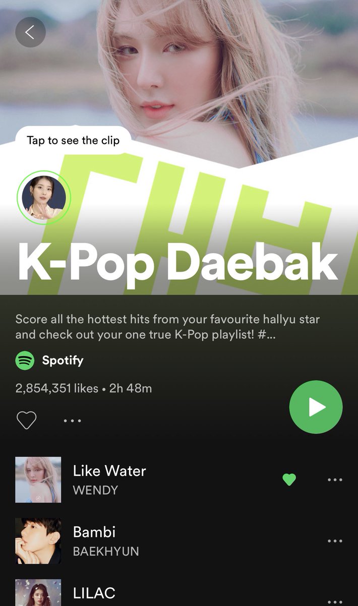 WENDY is on the cover of Spotify’s 'K-Pop Daebak' playlist and Like Water has been added on top of the list!Stream here   https://open.spotify.com/user/spotify/playlist/37i9dQZF1DX9tPFwDMOaN1?si=8SaOoHZCRg--10MZi7oPWg #WENDY  #레드벨벳  #TodayIs_WendySolo