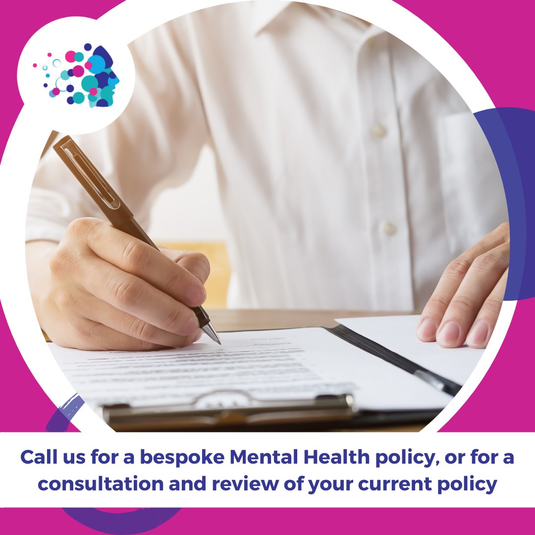 ImagineHealth's tweet image. Does your Mental Health policy need updating? 
Our team of mental health professionals - experts in the field of corporate wellbeing - offer Mental Health Policy writing, consultation and review for all businesses, large and small. Email us today at info@imaginehealth.ie