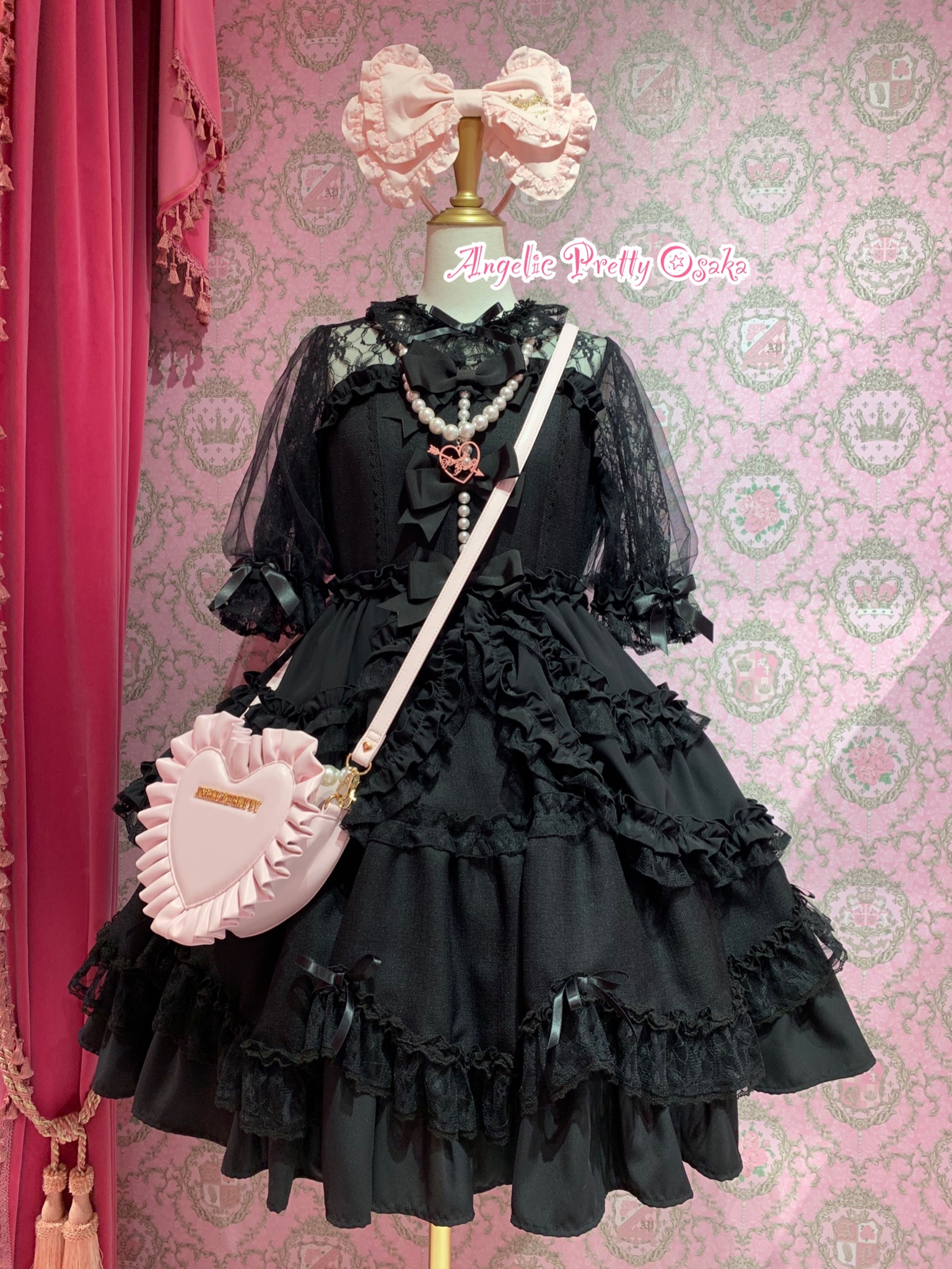 Angelic Pretty ハート ワンピース カチューシャ 水色