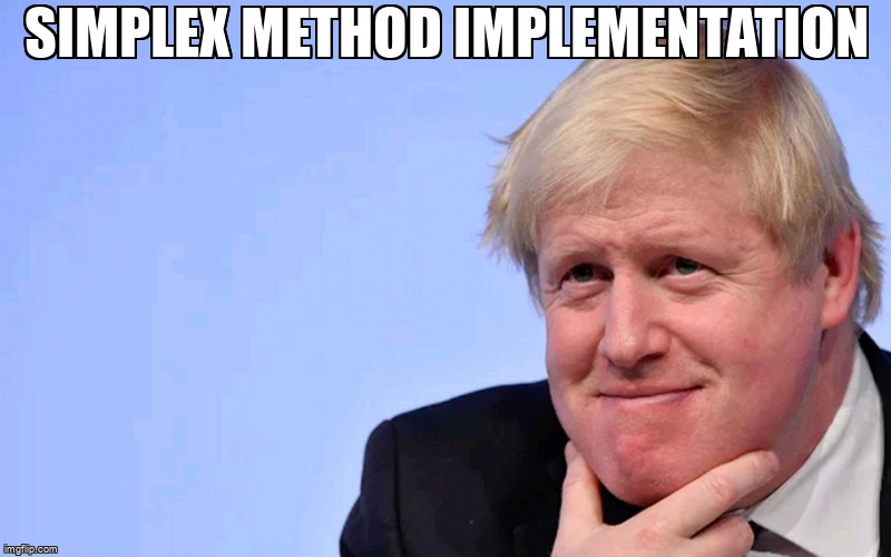 overflow_meme's tweet image. Simplex method implementation stackoverflow.com/questions/6693… #algorithm #linearprogramming #python #mathematicaloptimization #math