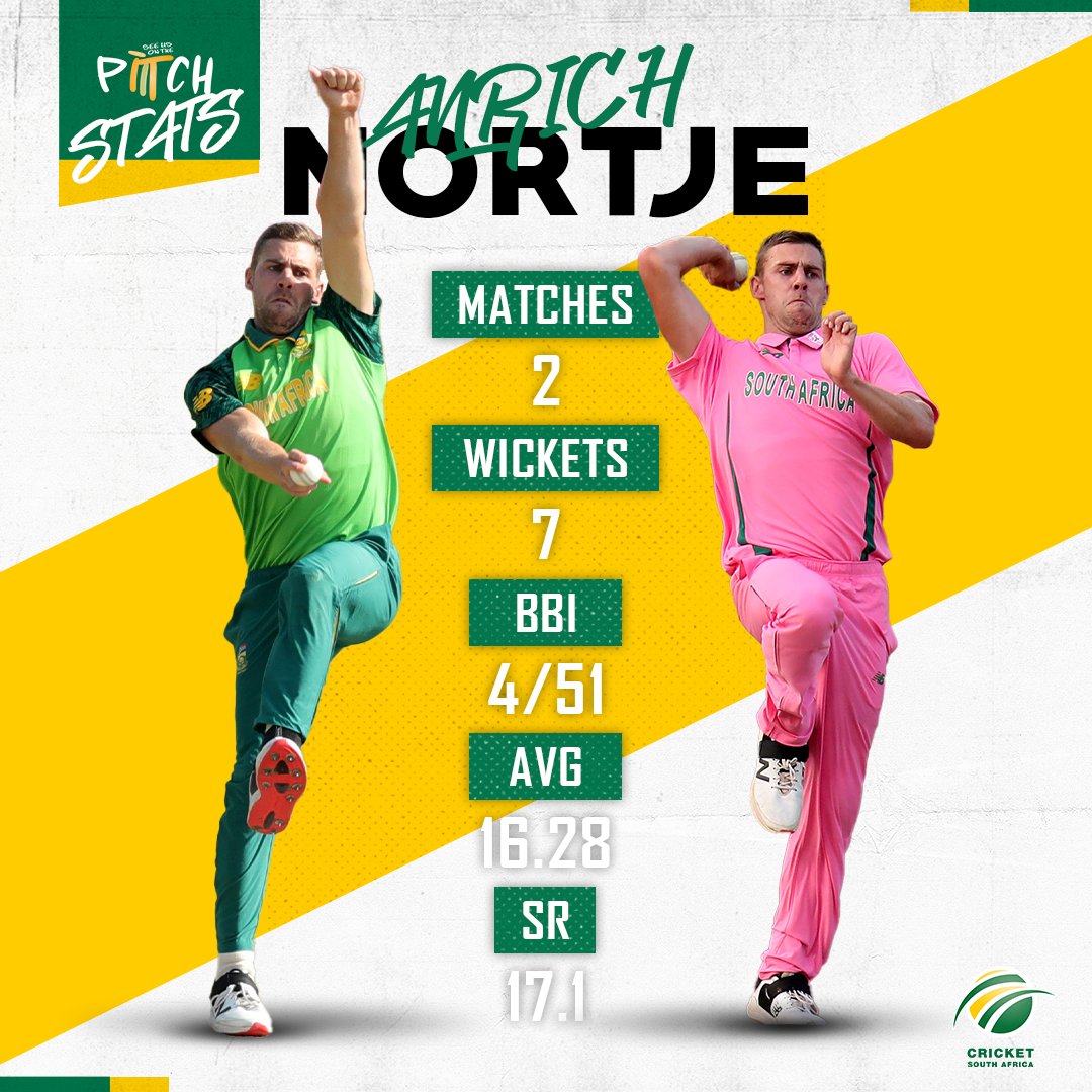 ProteasMenCSA's tweet photo. 😨 Anrich Nortje has taken his game to another level in the #BetwayODISeries 

#SeeUsOnThePitch https://t.co/DxjhyVTQBy