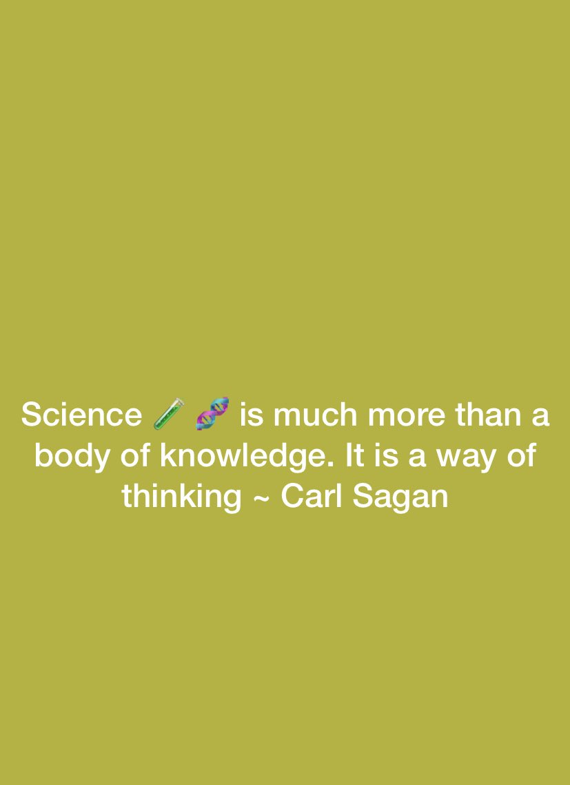 Science is much more than a body of knowledge. It is a way of thinking ~ Carl Sagan

#curiouslittlethinkers #effectivethinking
