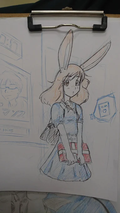 Waiting for you あなたに待ってます。。#drawing #animegirl #originalcharacter #sketch #bunnygirl #ilustration #kemonomimi #オリキャラ #らくがき #うさみみ #バニーガール #イラスト #けものみみ #ArtistOnTwitter