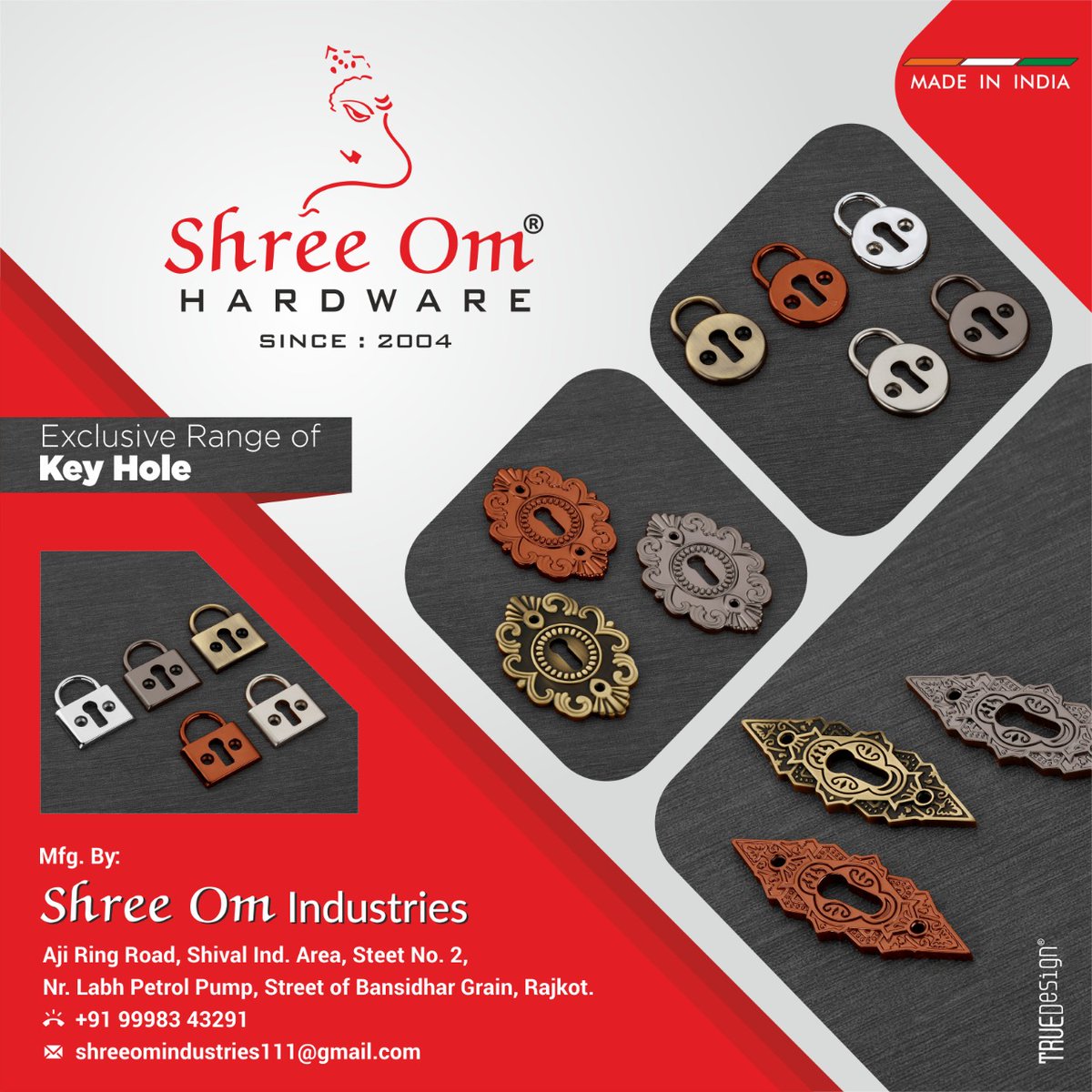 HardwareSamachr's tweet photo. Security with Beauty!! Buy This Designer KeyHoles from ๐ฆ๐ต๐ฟ๐ฒ๐ฒ ๐ข๐บ ๐๐ฎ๐ฟ๐ฑ๐๐ฎ๐ฟ๐ฒ!
For enquiry: https://t.co/ZYyX8VAZ5i
#keyhole #keyholes #designerkeyholes #luxurykeyhole #shreeomhardware #doorfittings #doorhardware #interiordesign #interiordecor #hardwaresamachar https://t.co/LL9jCxmjY3
