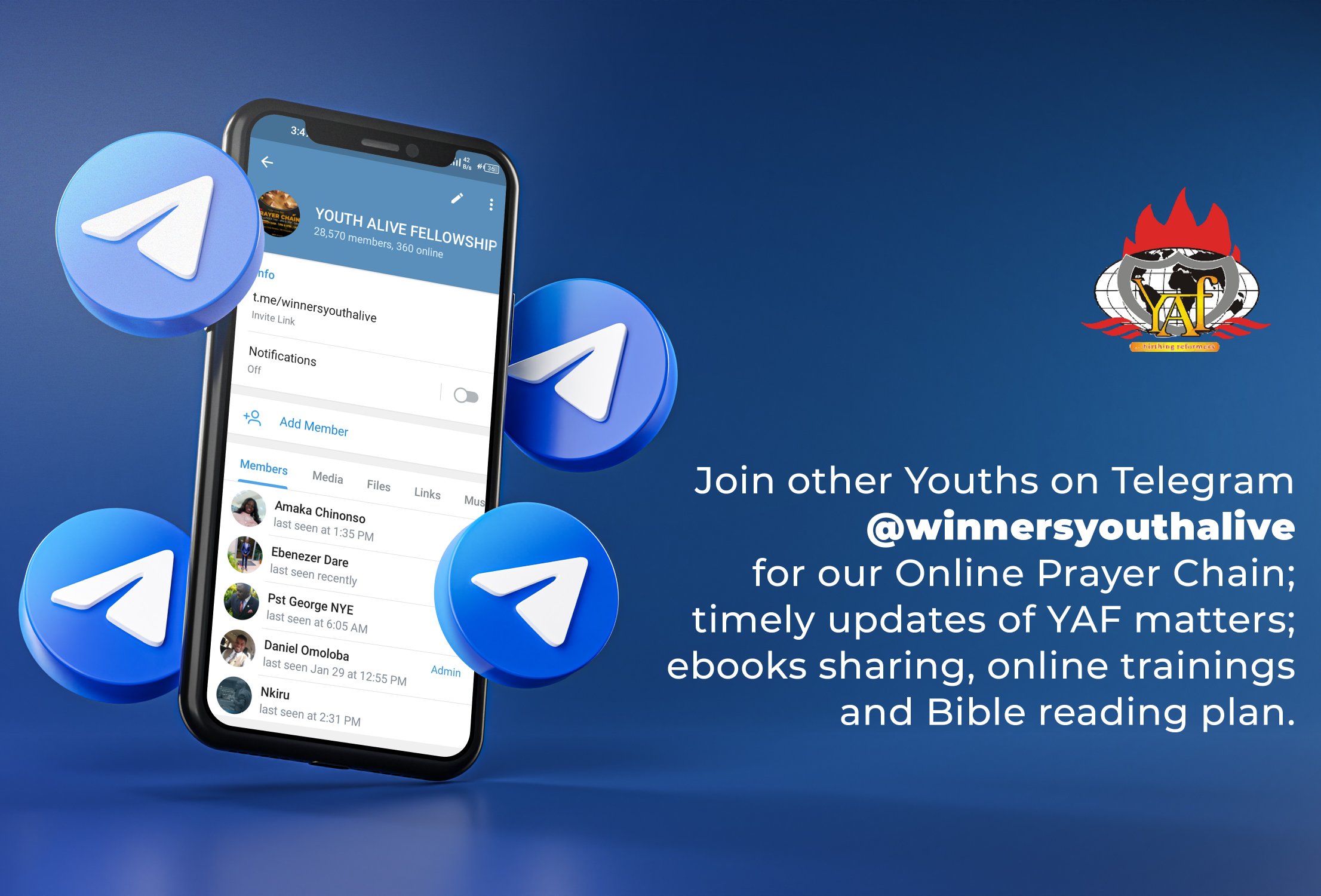 Winners Youth Alive on X: Join other youths on telegram @winnersyouthalive  for our ongoing Online Prayer Chain. You can get that long desired  breakthrough as make the Kingdom of God our priority.