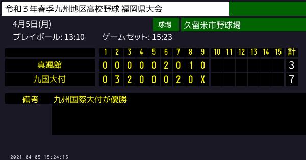 福岡 県 高校 野球 結果