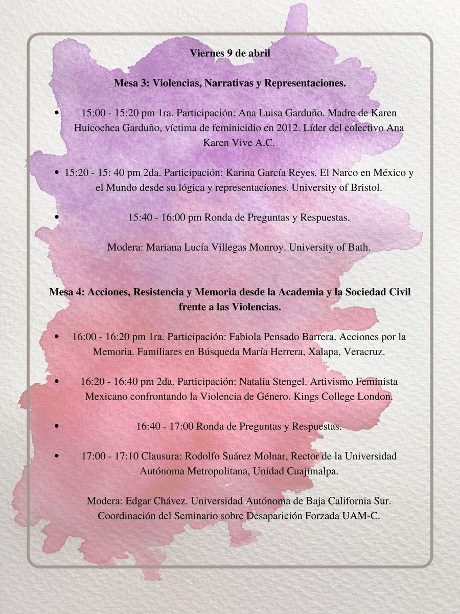 EIIT_org's tweet image. Conoce el programa del Coloquio Internacional Desaparición Forzada y Feminicidio: Violencias, Crímenes y Resistencias