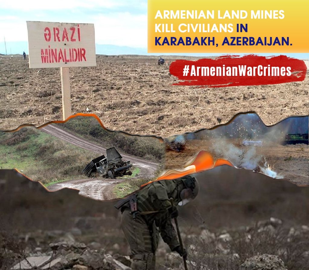 For about 30 years, Armenia has mined a large part of occupied territories of Azerbaijan. So, today main duty is to clear these territories of mines. #ArmenianWarCrimes #IMAD2021 #FreeUsFromLandMines
<a href="/UN/">United Nations</a>
<a href="/coe/">Council of Europe</a>
<a href="/hrw/">Human Rights Watch</a>
<a href="/UNHumanRights/">UN Human Rights</a>
<a href="/UNOCHA/">UN Humanitarian</a>
<a href="/UN_HRC/">UN Human Rights Council</a>
<a href="/amnesty/">Amnesty International</a>
<a href="/MineMonitor/">The Monitor</a>