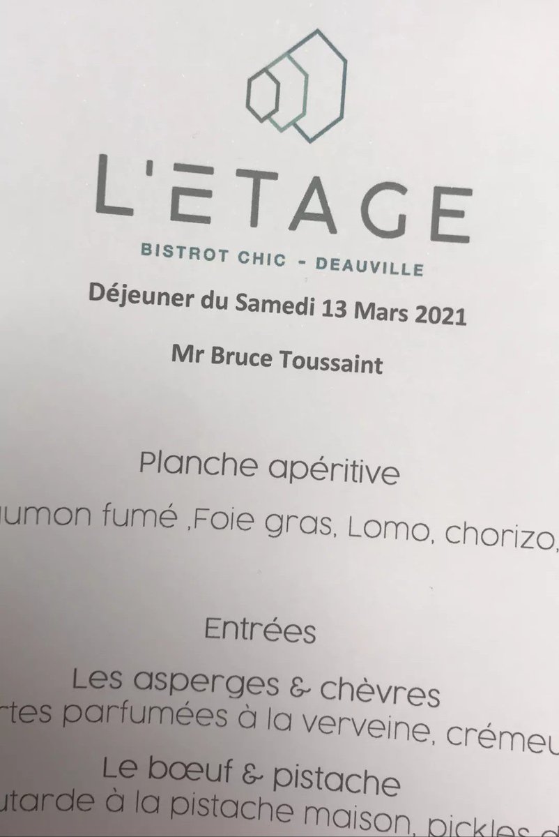 AnonymeCitoyen's tweet image. Le journaliste #BFMTV, Bruce Toussaint aurait lui aussi dîné dans un #restaurantclandestin le 13 mars 2021 à Deauville en Normandie d'après une image d'un carton d'invitation.
#OnVeutLesNoms  #OnVeutDesNoms
