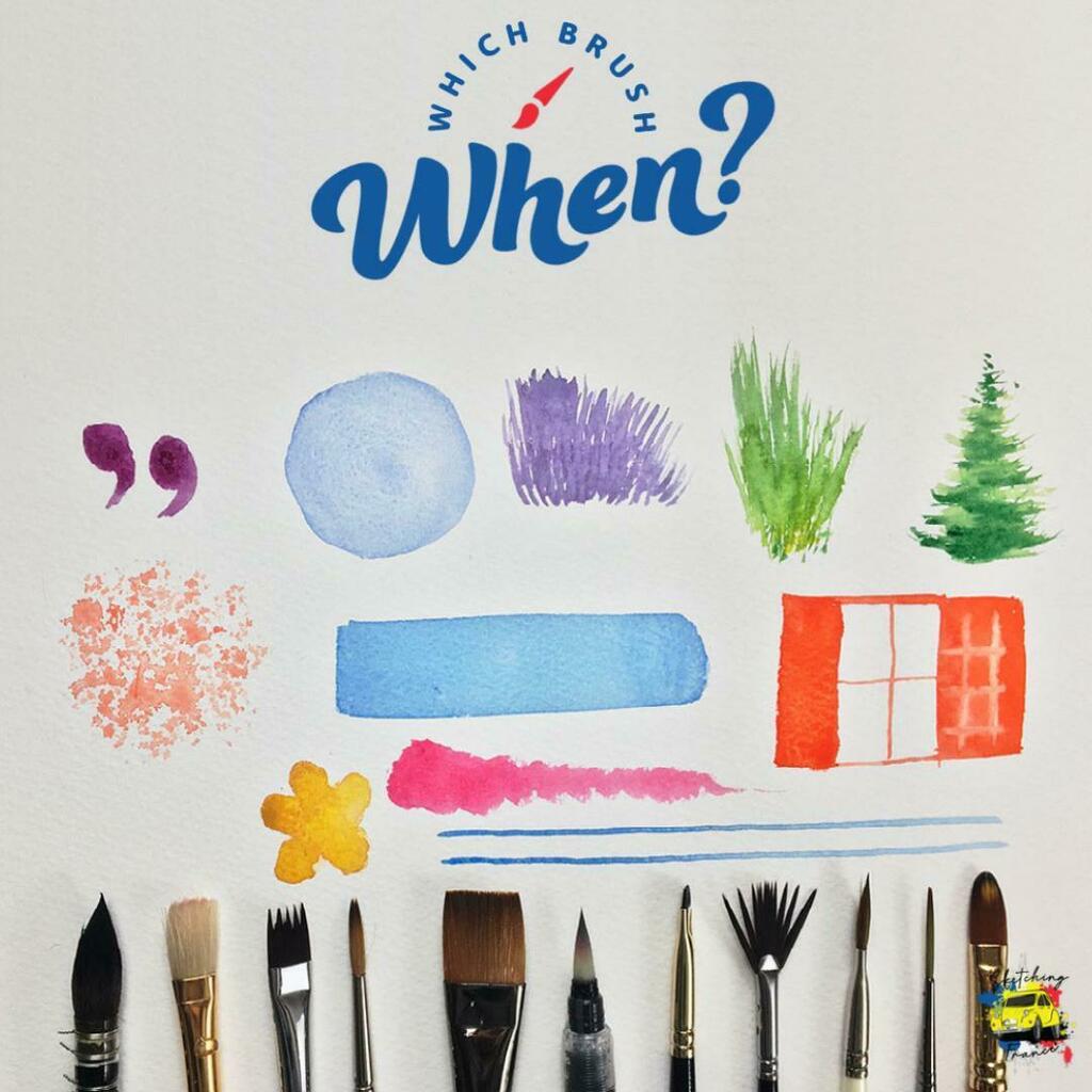 SketchingFrance's tweet image. Which brush when?! 

If you&apos;d like to find out more I recently added a free &apos;brushes&apos; video to the members&apos; area - for free access and my newsletter with regular sketching tips, register via my website (link in bio).

#SketchingFrance #LearnToSketch #LocationSketch #TravelSk…