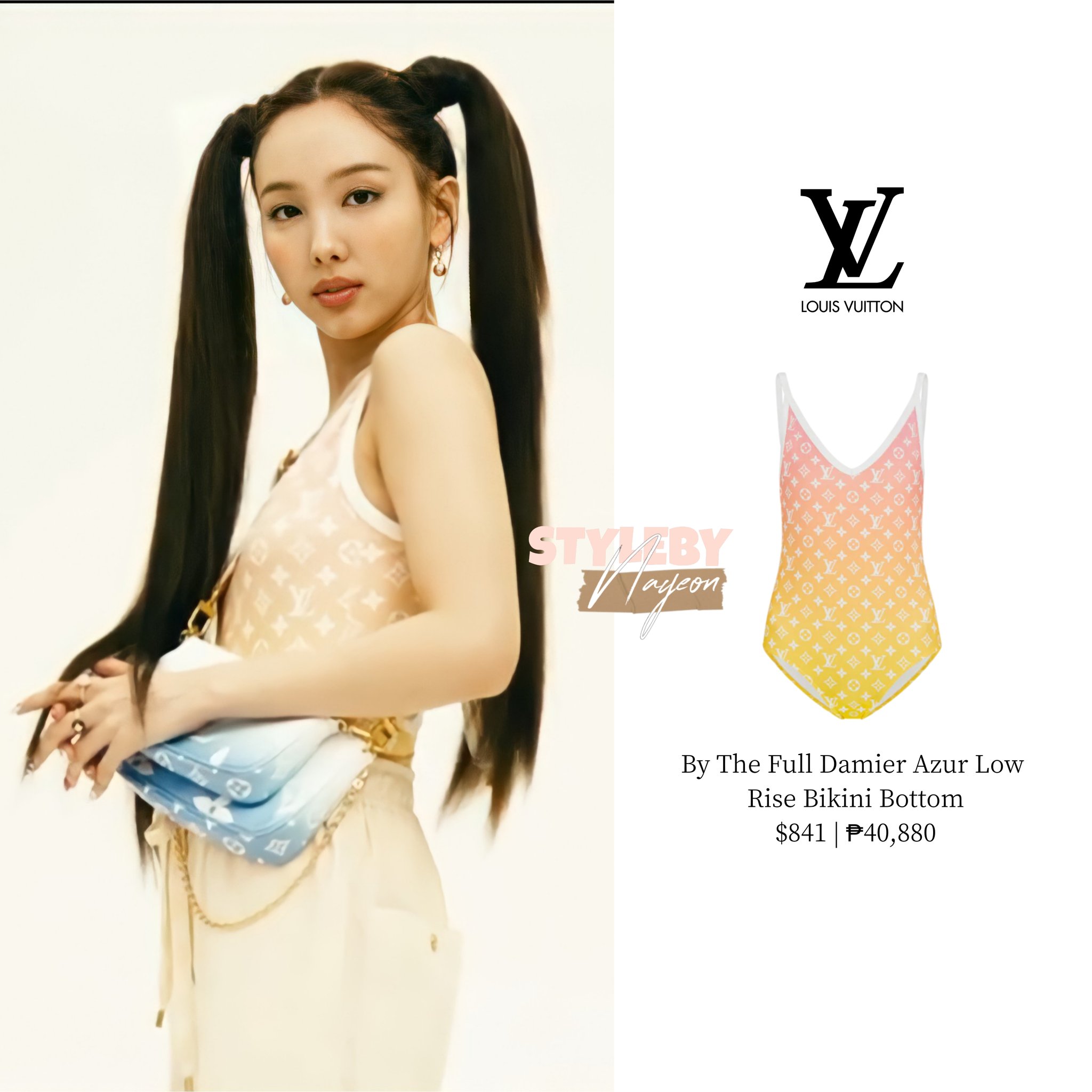 210403 Louis Vuitton Twitter Update w/ Nayeon: Shades of blue. As captured  in @WKorea , @JYPETWICE member #Nayeon shows off the new pastel color  gradient. #LVEditorials : r/twice