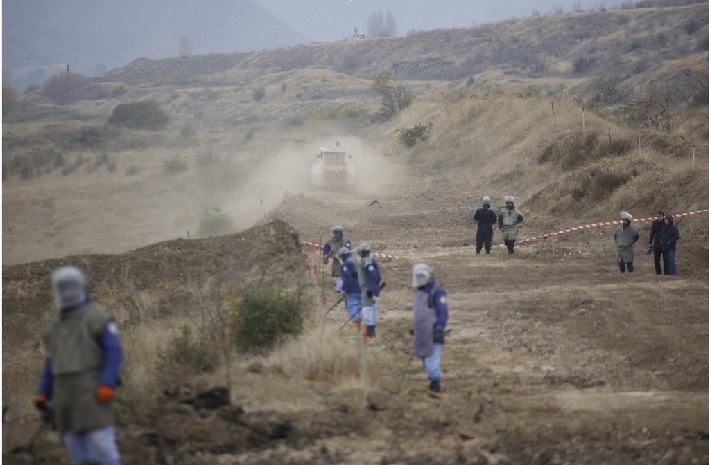 Armenian war crimes continue. By refusing to provide minefield maps in Karabakh, Armenia demonstrates an unconstructive approach. #ArmenianWarCrimes #IMAD2021 #FreeUsFromLandMines
