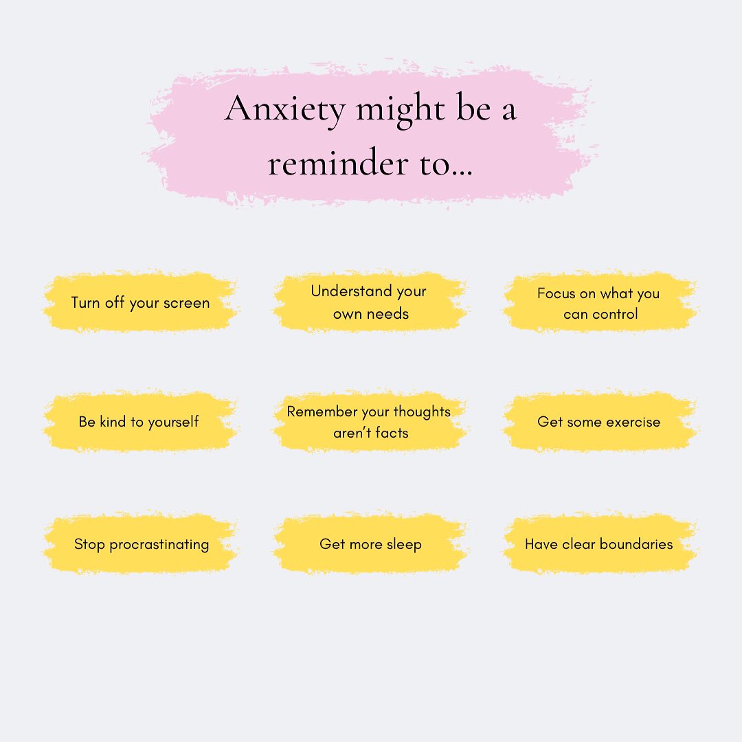 If you are feeling anxious think about why it might be coming up. Have you been looking after yourself properly lately? If you can, take some time to reset 💛. #anxiety #Easter #lifecoach