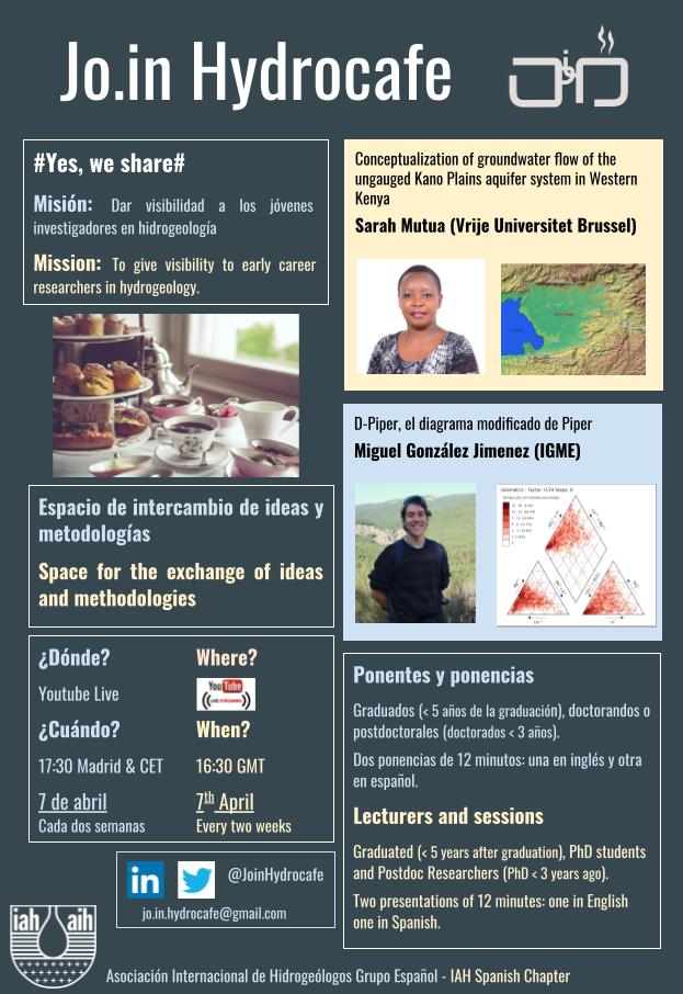 JoinHydrocafe's tweet image. Do you enjoy your Easter holidays? 

We will be back with two new presentations next Wednesday at 17:30

#groundwaterflow #pythonforhydrogeology

@IGME1849 @ECHN_IAH @iahgroundwater @iahbritish