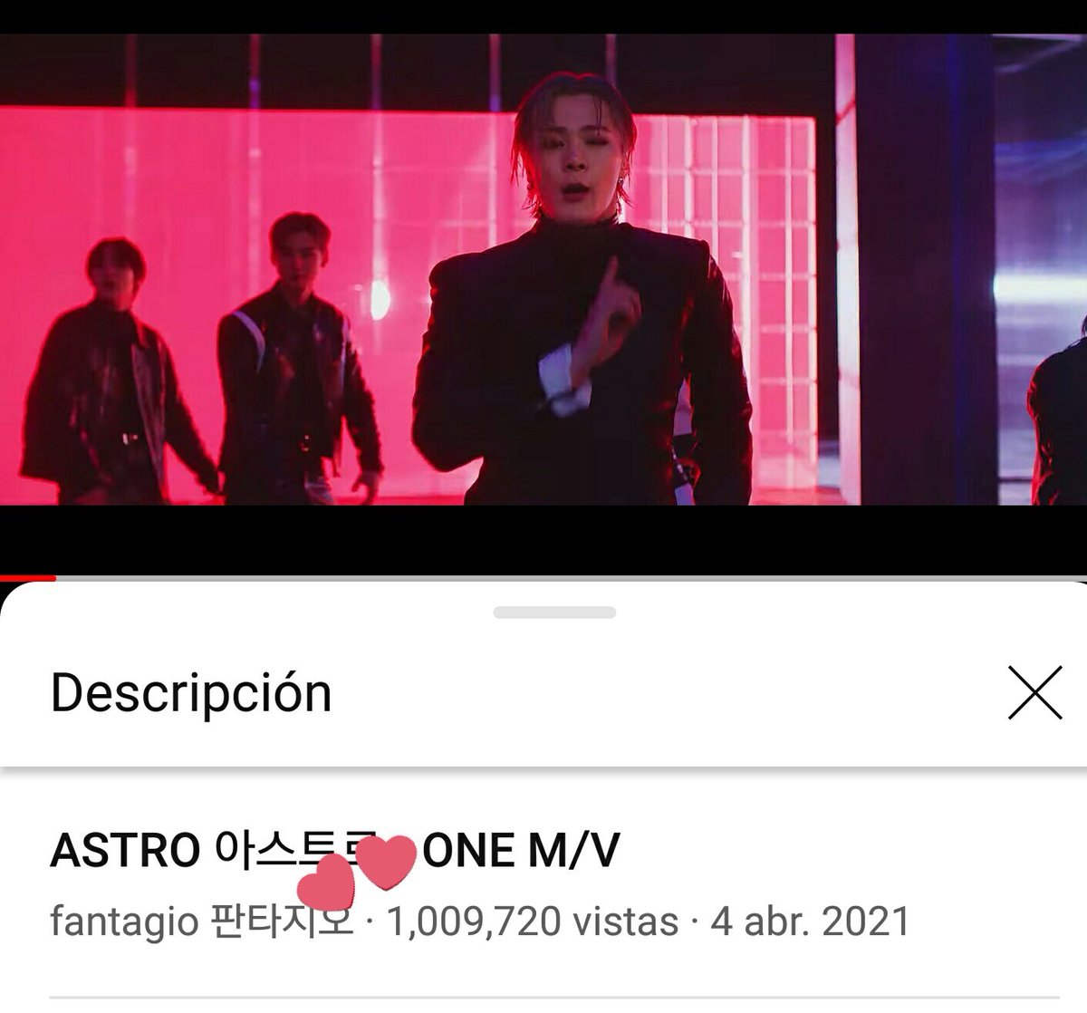 AstroUnitEsp's tweet photo. 🏆[LOGRO] 2021.04.05

#AROHA EL MV #ONE LLEGO A 1MILLON DE VISTAS 🎉
📎https://t.co/l139R2PzHf

Buen trabajo #AROHA!!!👏
Sigamos así!!! Debemos alcanzar los 4M! Fighting 💜
[#ONE_OUT_NOW|#All_Yours|#아스트로|#ASTRO] https://t.co/6MoA2epw7O