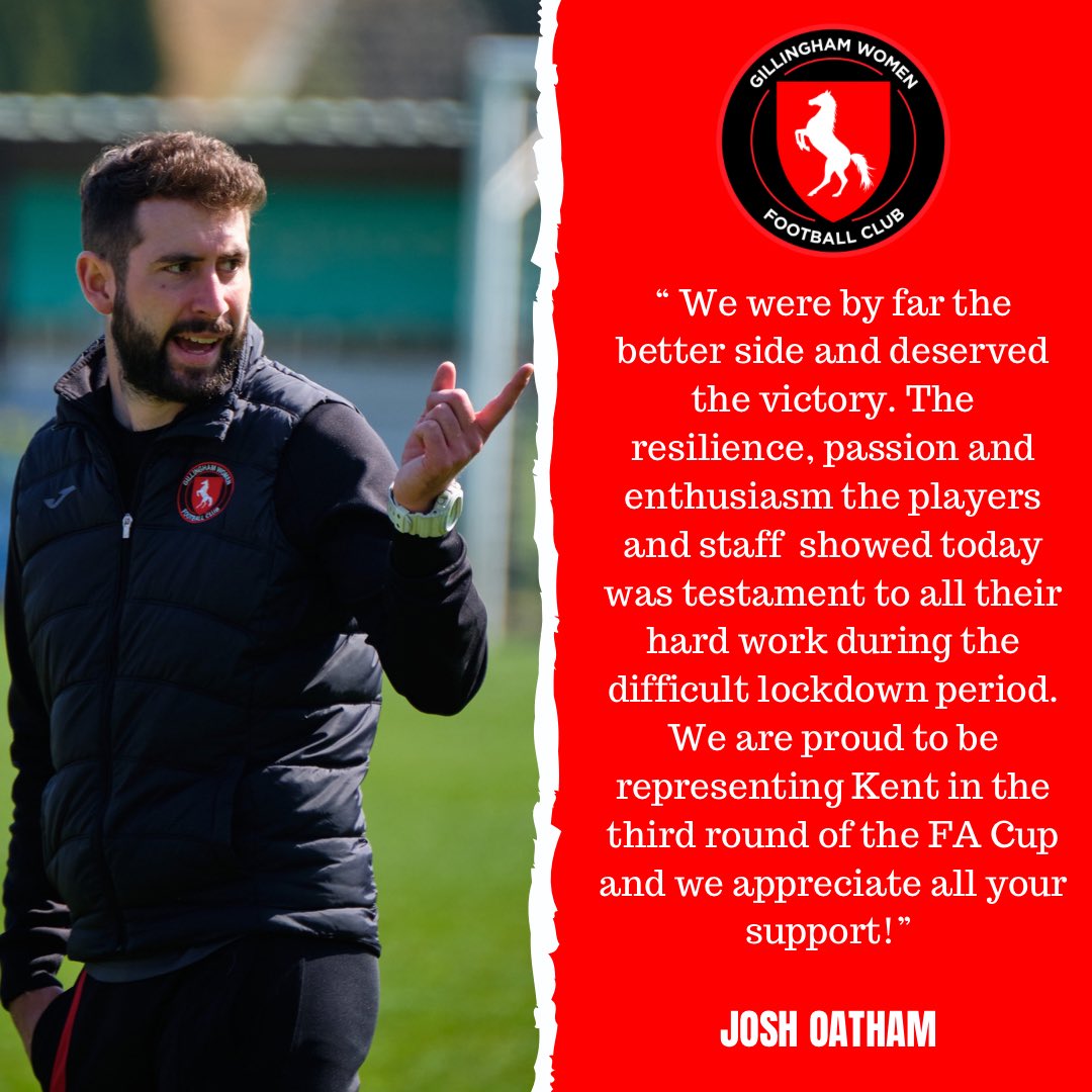 ChathamTownWFC's tweet photo. Manager Josh Oatham with his reaction from yesterday’s victory over Crawley Wasps💬
#RoarUsOn 🔴⚫️ https://t.co/plDaLiho0I