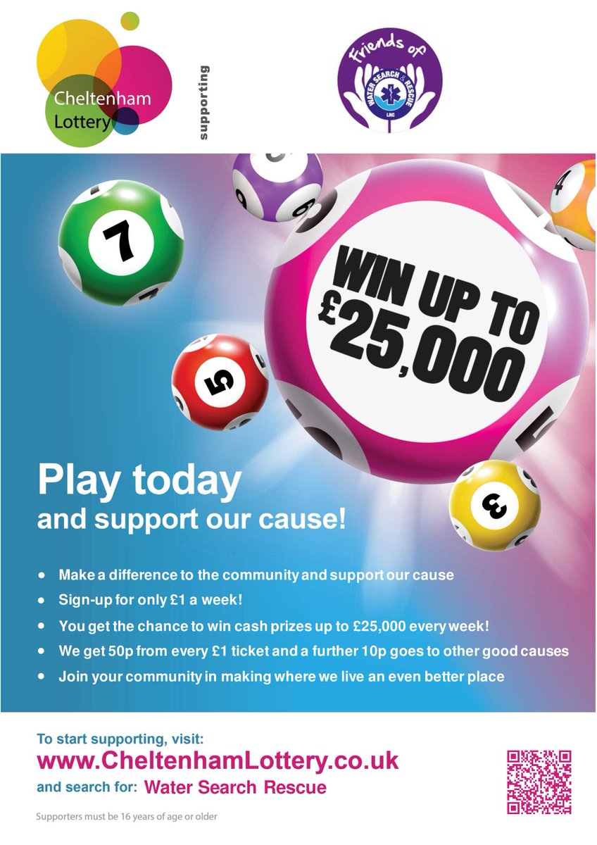 🎊Win up to £25,000🎊

*Play our lotto over at <a href="/CheltenhamLotto/">Cheltenham Lottery</a> and you could be the next big winner!! You can help fund the work we do and be in with the chance of getting a prize for yourself too!!!

cheltenhamlottery.co.uk/support/friend…

*Players must be over 16 When the fun stops STOP