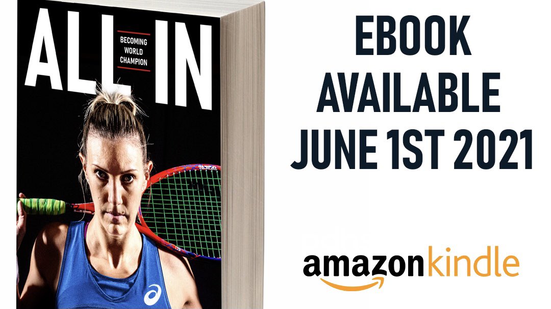 More #AllIn book news!
ebook &amp; kindle will also be available from June 1st!
Thank you so much for the preorders &amp; support already. I cannot wait for you all to get your hands on a copy in just a few weeks! 📚 
#AllInMassaro #becomingworldchampion #book #autobiography