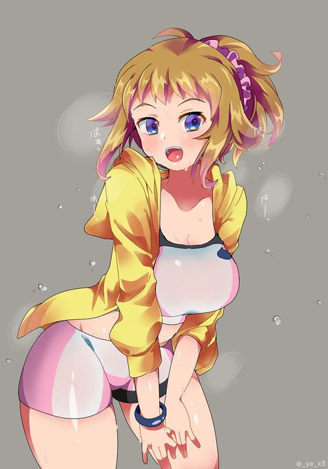 試合直後の汗だくフミナ先輩 