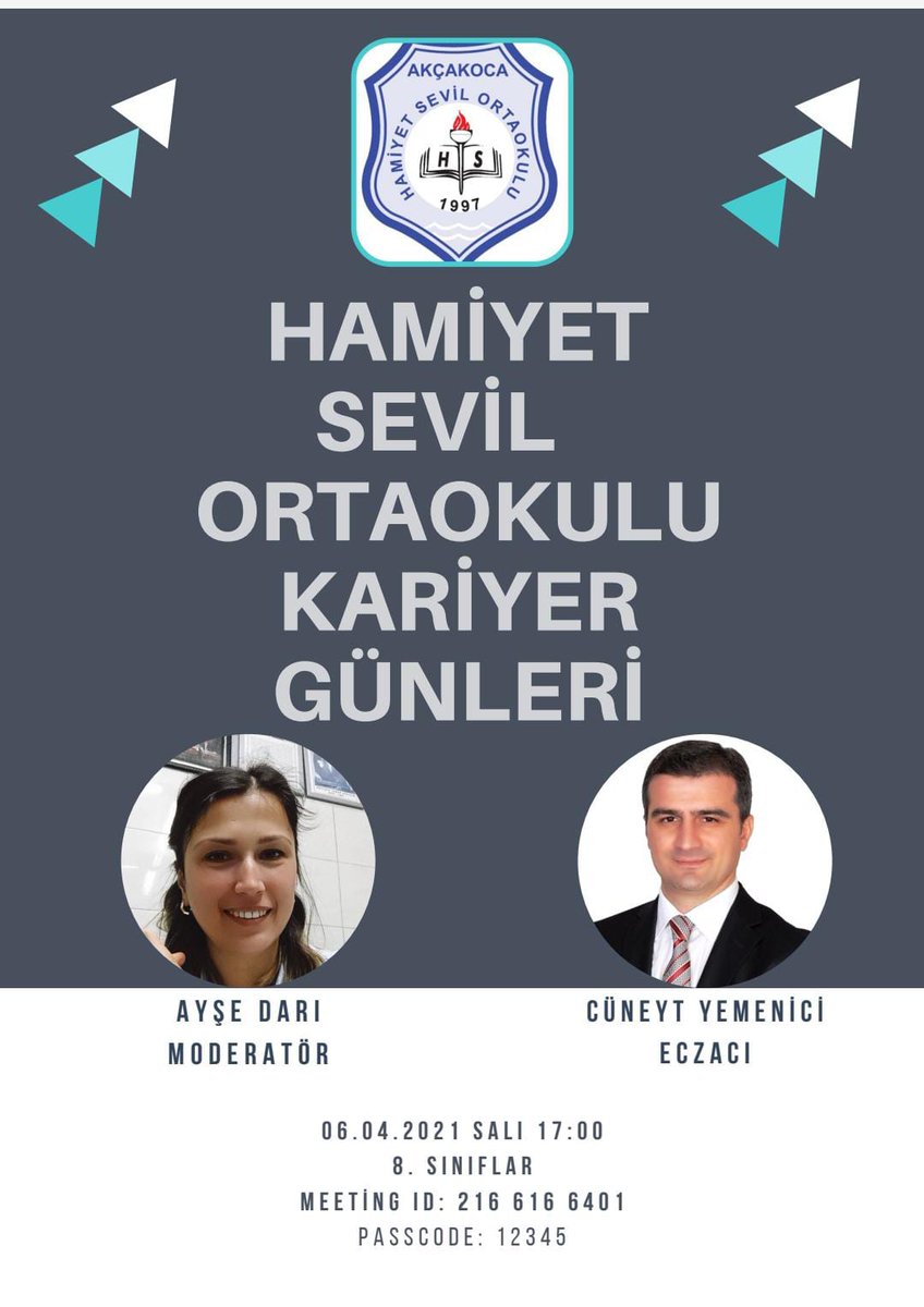 HamiyetSevil's tweet photo. Hamiyet Sevil Ortaokulu Kariyer Günleri'nde Öğrencilerimize Eczacılık Mesleğini Ayrıntılarıyla Anlatmak Üzere Cüneyt Yemenici Misafirimiz Oluyor.
@gokhanmurat1 @duzce_mem https://t.co/T5QUzyLoMC