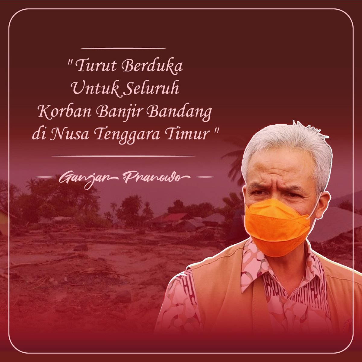 ganjarpranowo's tweet photo. Sejenak, mari tundukkan kepala, mengirim doa dan cita pada saudara kita di Malaka, Kupang, Adonara, Kefa dan daerah lainnya di NTT. Semoga bencana ini segera berlalu. https://t.co/hWy68IaQXH