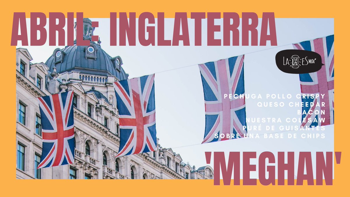 lahesmuda_es's tweet photo. En Abril viajamos a la Inglaterra con #12Hamburguesas12Destinos ¡Os presentamos la hamburguesa MegHan! https://t.co/BkM9MaTaY1
