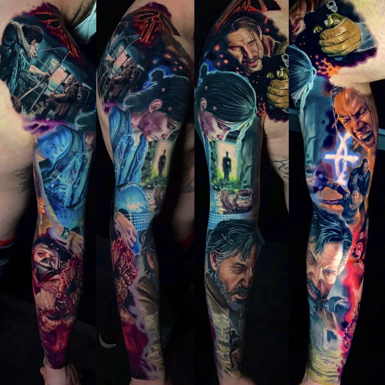 The Last Of Us Tattoo Color Splash Art Print