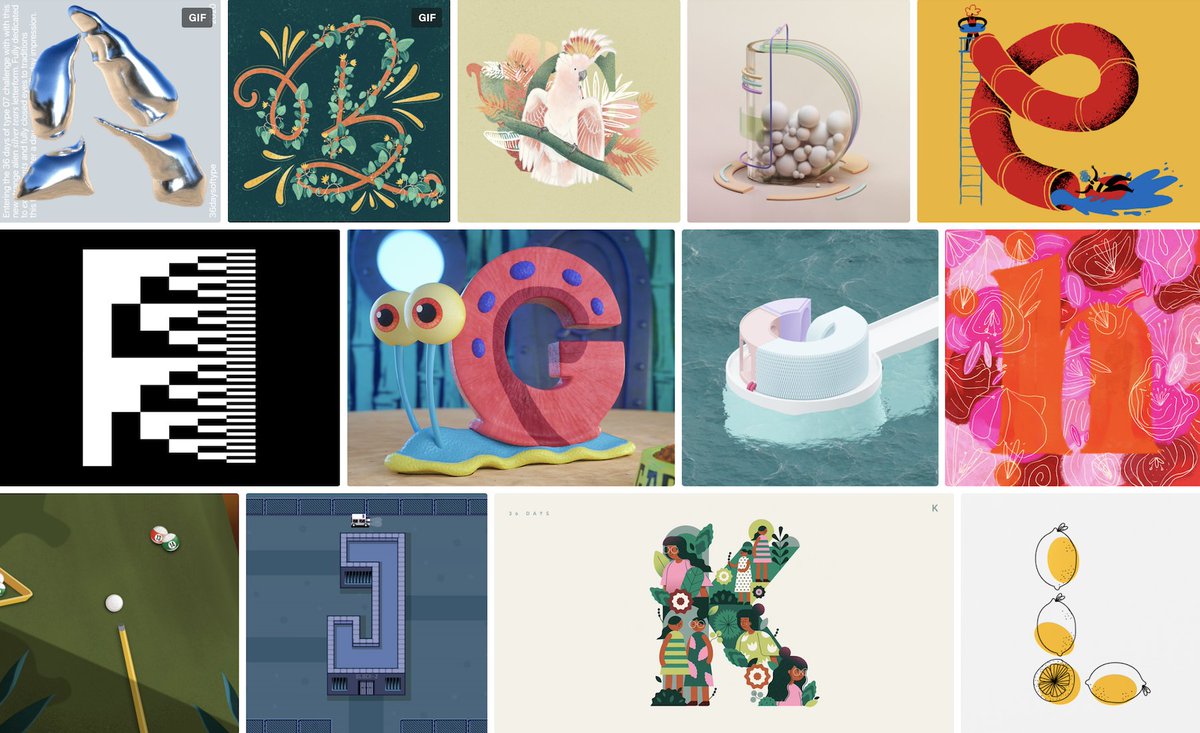 .<a href="/36daysoftype/">36 Days of Type</a> kicks off today! We've curated a moodboard of #36daysoftype projects from previous years to give you a boost of inspiration for this year's challenge: on.be.net/36bY1Bt