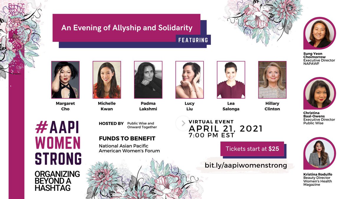 PublicWise's tweet photo. In order for us to do the work long term, we need strength from the inside out. Join us for a night of solidarity to help @NAPAWF. 

#AAPIWomenStrong: Organizing Beyond a Hashtag is hosted by @PublicWise and @OnwardTogether. 

RSVP: https://t.co/uglhcoEe04 📲

#StopAsianHate https://t.co/NytXJJlMiH