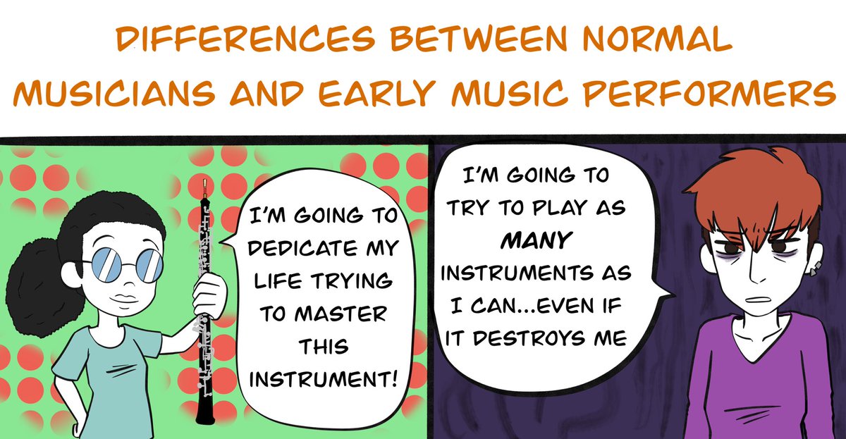 Shout out to all the multi instrumentists and people that are getting the whole consort of an instrument. You are not alone ✊😔

#earlymusic #originalcharacter #originalcharacterart #comic #comicstrip #consort #instrument #music #baroquemusic #medievalmusic #renaissancemusic