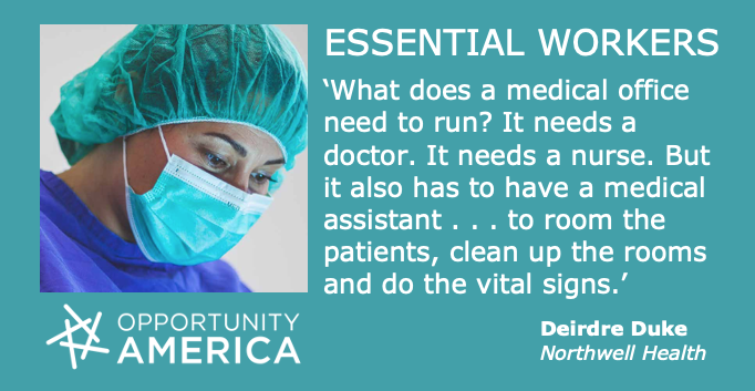 A new <a href="/opp_america/">Opportunity America</a> report by <a href="/PrestonCooper93/">Preston Cooper</a> and Tamar Jacoby looks at economic prospects for midlevel health care workers – aides and techs with some technical training but not bachelor's degrees. Visit bit.ly/30oTtEM.