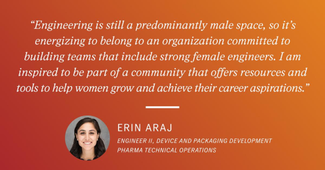 jayistobe's tweet photo. An inclusive culture is key to accelerating research, discovery and the manufacturing of medicines for patients. Erin Araj is inspired by her engineering team that fosters belonging and provides opportunities for career growth. Explore engineering roles: https://t.co/P50rlrmPKy https://t.co/xYoyS6WIIS