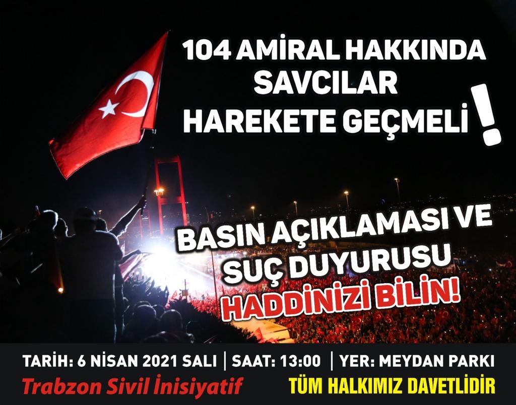 Yarın Trabzon Meydan Parkındayız bekliyoruz.        #HaddiniziBileceksiniz