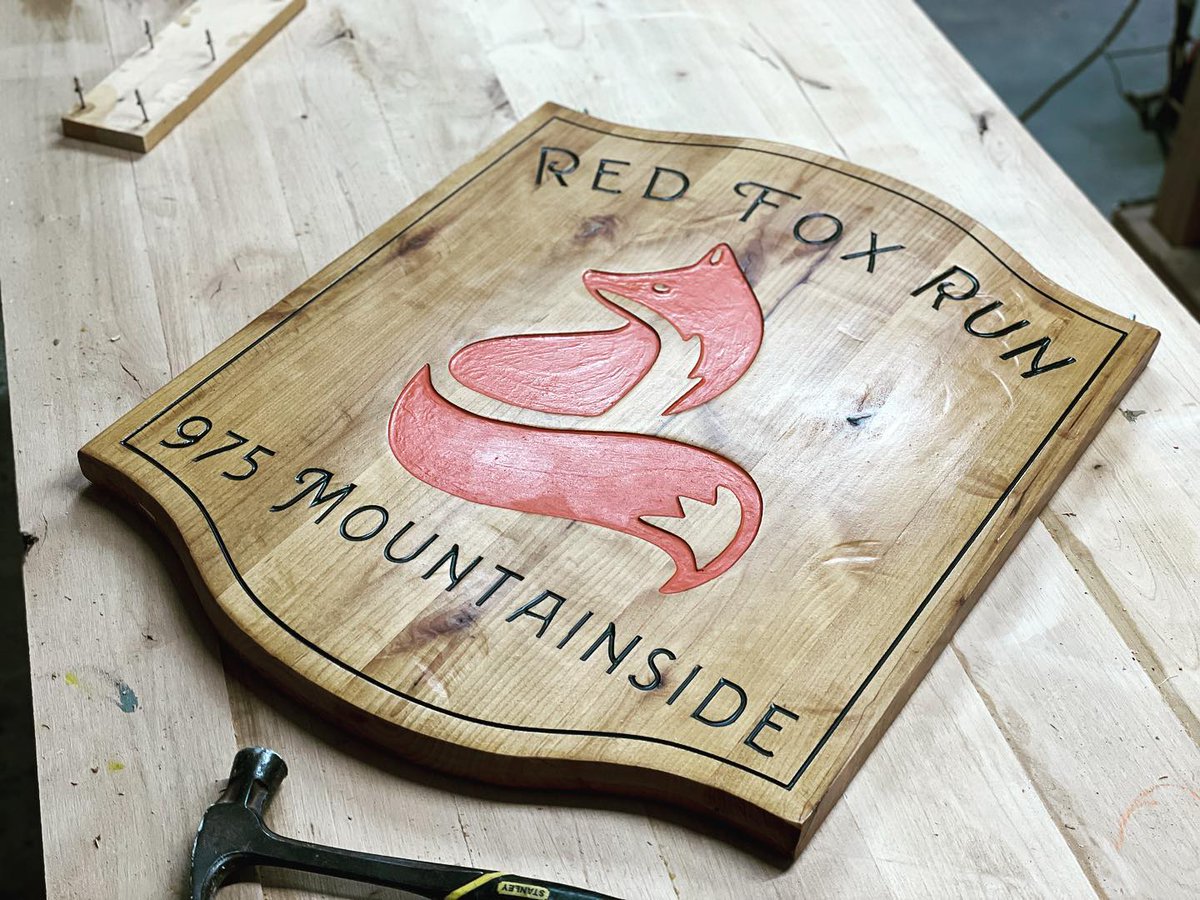 fatbison's tweet photo. Red Fox Run address sign. Check out our sign cost calculator at https://t.co/FIHJ7KZCG2 for instant pricing.

#madeinoklahoma #b...https://t.co/a6CXCKcsI9 https://t.co/mtmAywFbAh