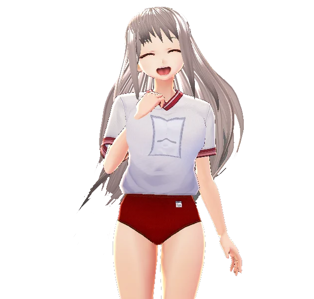 今日はvroidでスク水とブルマの衣装着せて撮影しました。今作ってる3Dゲームにも登場させようと思います 
