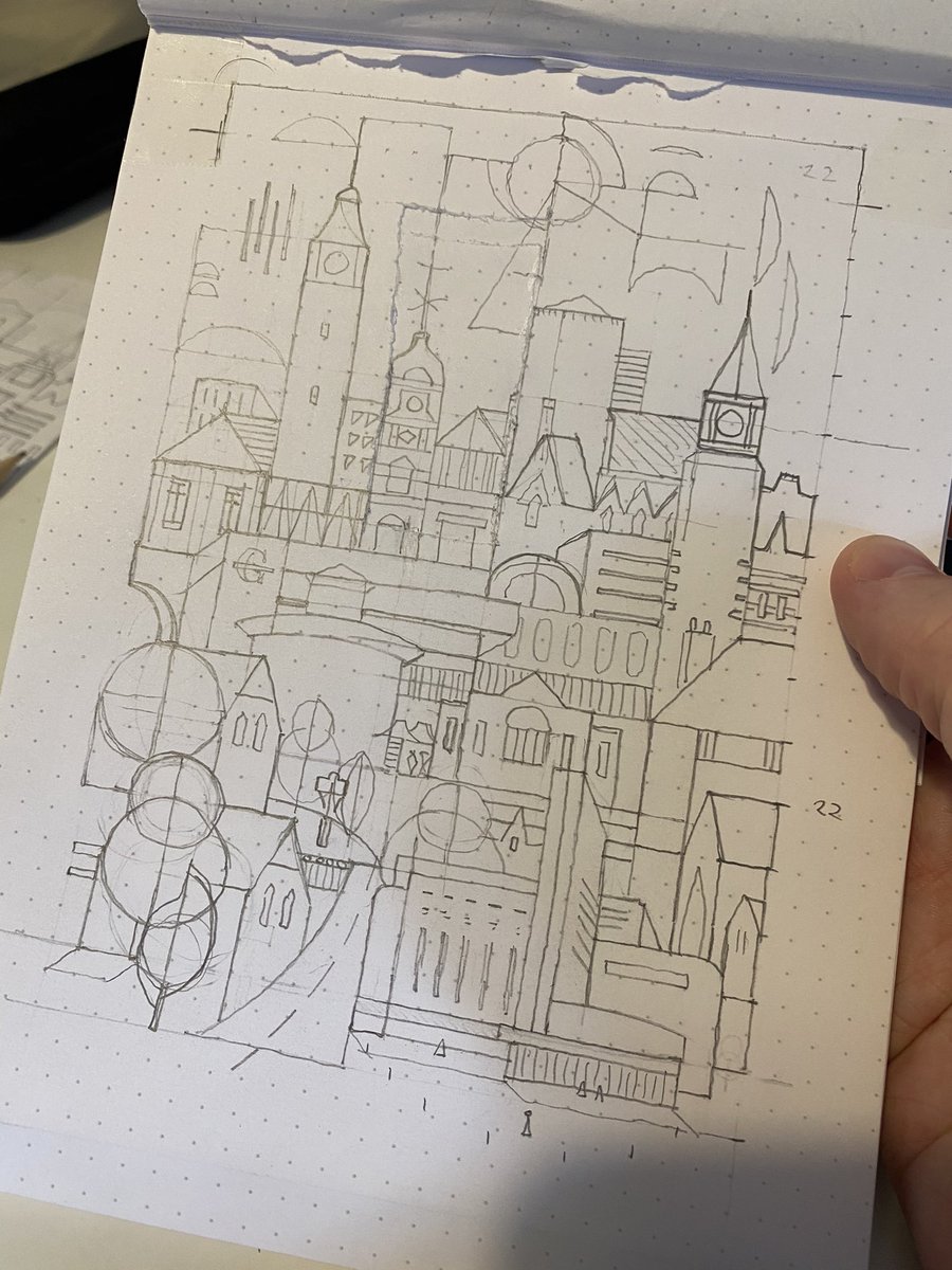 Brumhaus's tweet image. I’m drawing Sutton Coldfield. Here’s a few of my initial sketches #suttoncoldfield