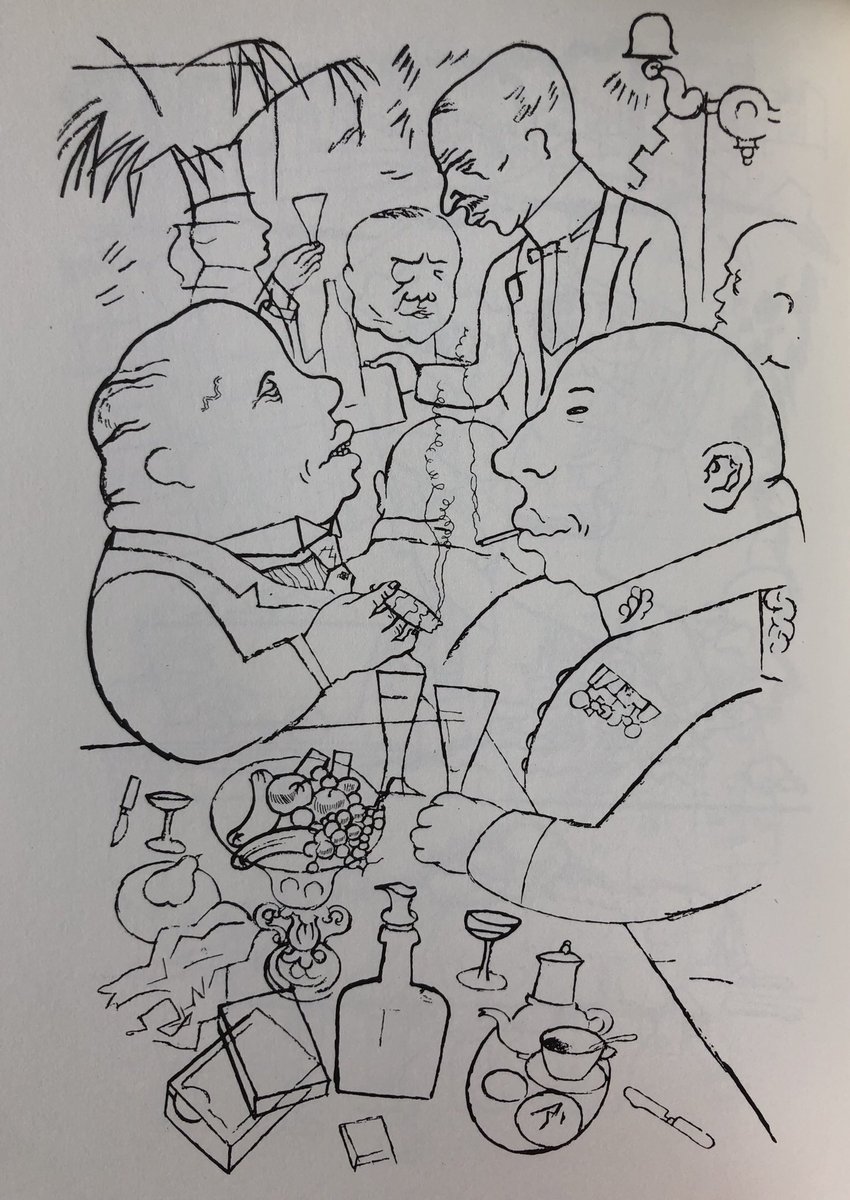 Il y a très souvent des dessins de George Grosz... 