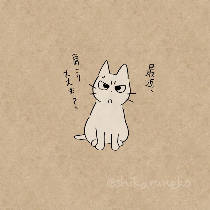 肩こりを我慢してしまう人を叱ってくれる猫 