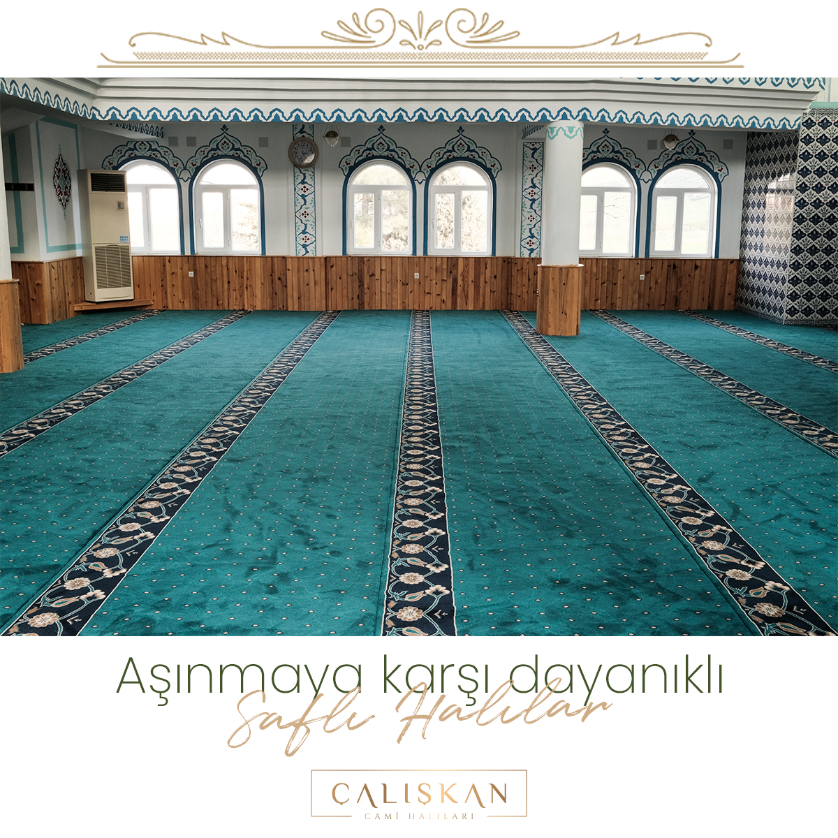 Aşınmaya karşı dayanıklı saflı halılarımız diz izi
yapmaz.Temizliği düzenli yapıldıkça parlamaya
devam eder.
.
#cami #halı #carpet #mosque #çalışkanhalı
#camihalısı #mosquecarpet