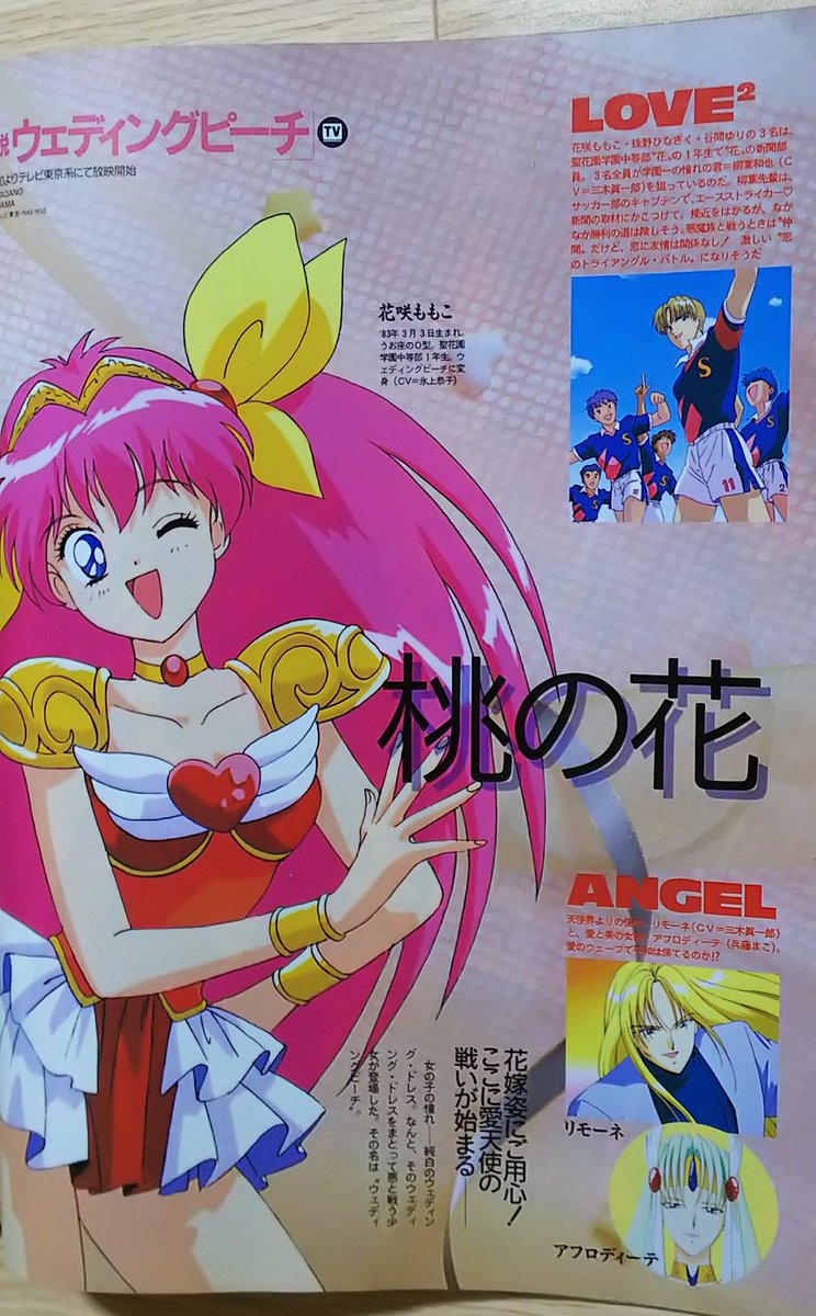 1995年ニュータイプ4月号春アニメ紹介ページより、 愛天使伝説