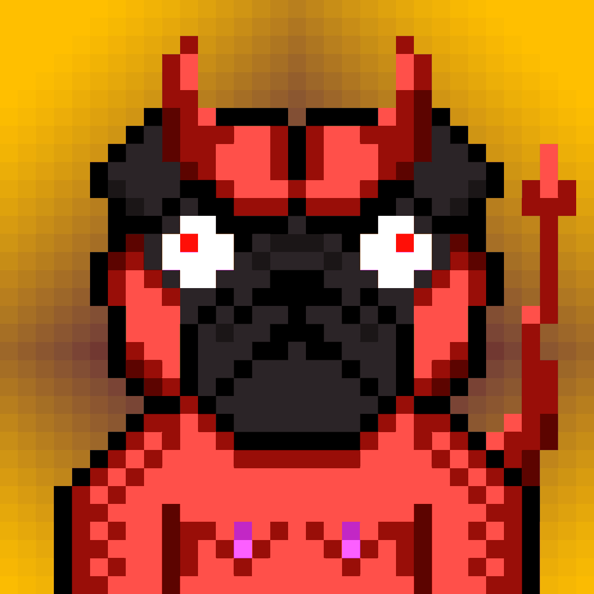 PixelPugs's tweet photo. The winner for the Rare NFT Devil is @NFTcollectorDM 
Please contact us within a day, or else we give it to the next person...
Congratulations! Thank you all for your support. Stay tunned we will have more giveaways soon! https://t.co/hD17Qzhvr1
