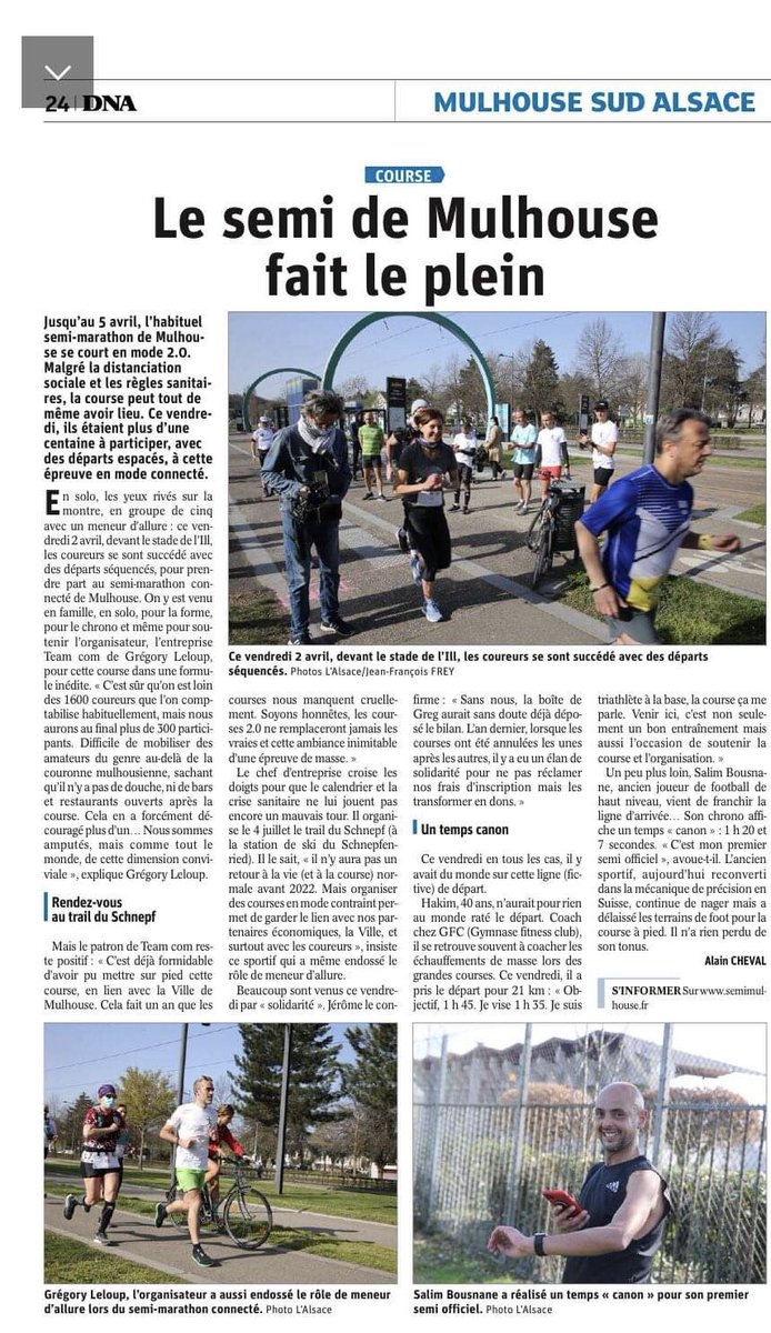 Une version de notre semi avec plus de 200 participants répartis sur plusieurs jours et plusieurs sites.
Merci à tous pour votre soutien. #semimarathon #sport #pleinair #mulhouse <a href="/Sports_gouv/">Ministère des Sports 🇫🇷</a>