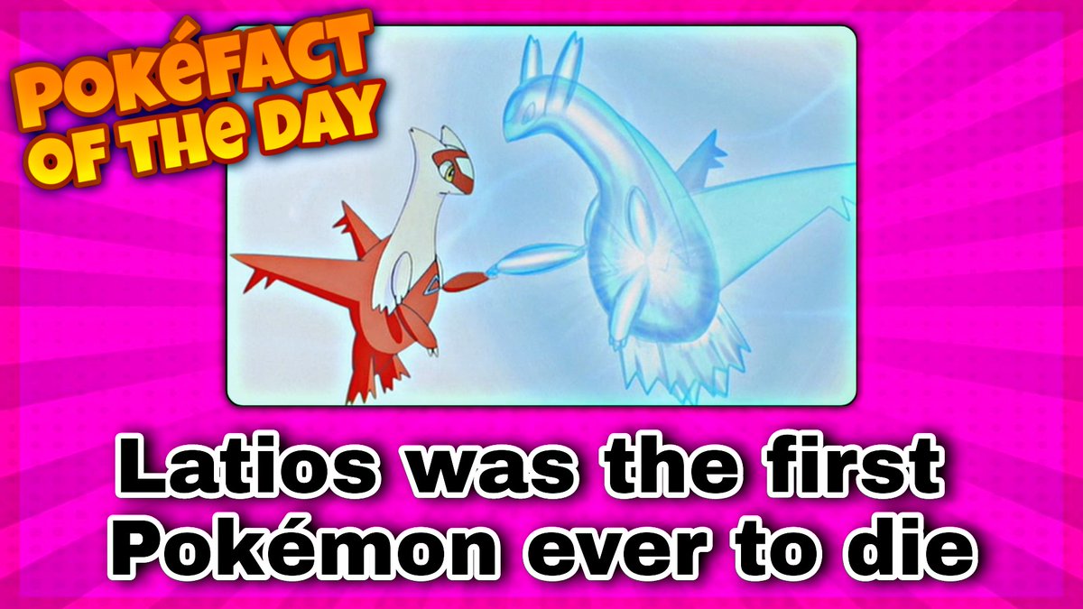 As a franchise, Pokémon usually shies away from the topic of death, with a few exceptions.One such example was in "Pokémon Heroes: Latios & Latias," when Latios sacrificed itself to save Alto Mare, becoming the first Pokémon in the anime to permanently pass away.  #anipoke